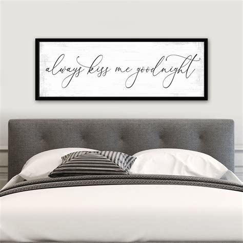 Always Kiss Me Goodnight Sign - Etsy