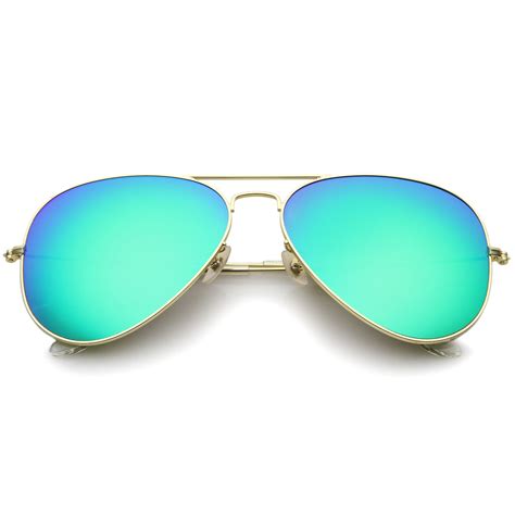 Premium Classic Large Matte Metal Frame Mirror Glass Lens Aviator Sunglasses 61mm Espejos De