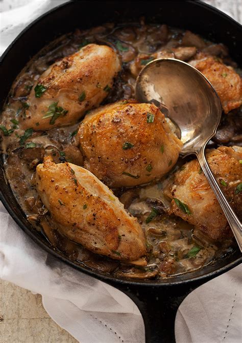Tarragon Chicken With Mushrooms Seasons And Suppers