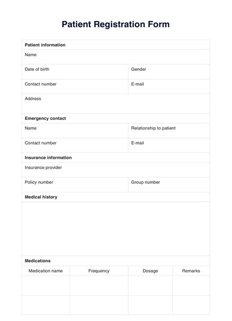 Patient Registration Form & Example | Free PDF Download