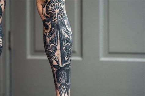 27 Coolest Leg Sleeve Tattoo Designs For Men In Different Styles