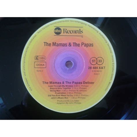 The Mamas The Papas Deliver By The Mamas The Papas Deliver Lp