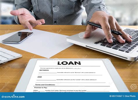 Business Support Commercial Loan Document And Agreement Signi Stock