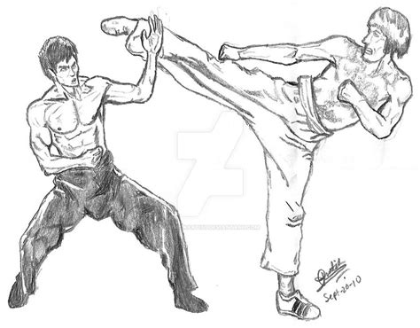 Bruce Lee vs Chuck Norris by pratikartist on DeviantArt