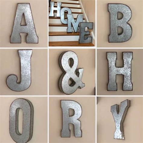 20 Inch Galvanized Metal Letters Litasign