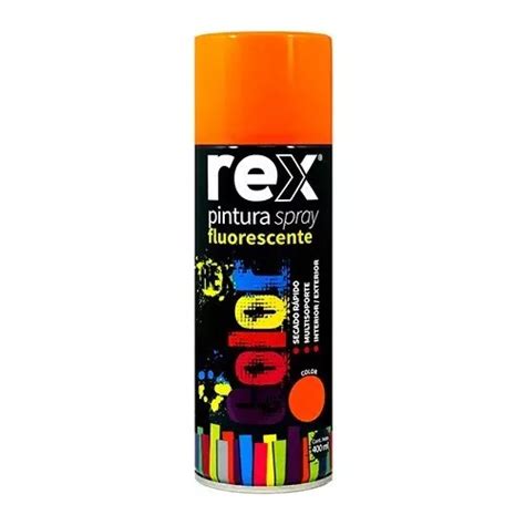 Pintura Aerosol Spray Fluorescente Secado Rápido Rex Color Naranja