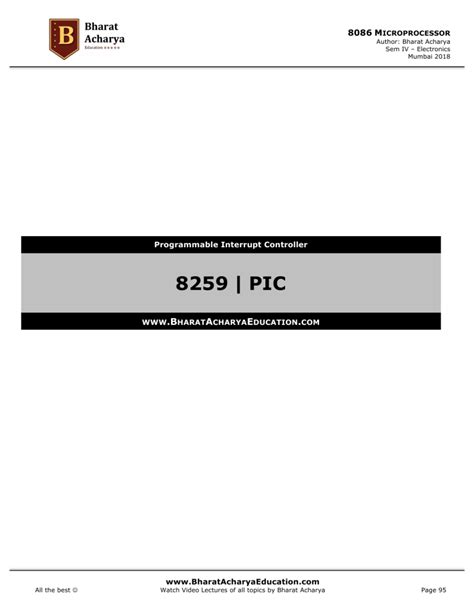 Copy of 31. 8259 PIC Architecture and Working in Single Mode