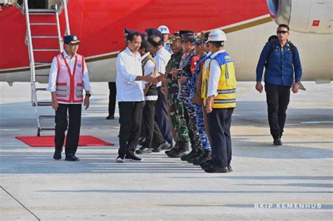 Persiapan Pendaratan Pesawat Kepresidenan Di Bandara IKN Kalimantan