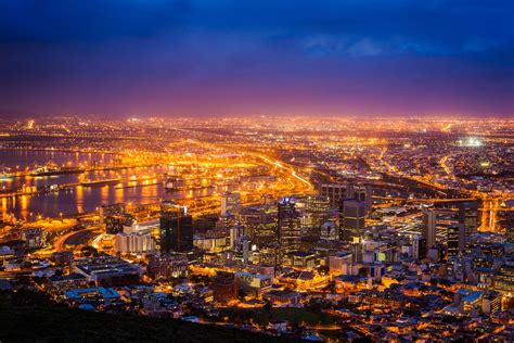 夜明けのケープタウンの風景 南アフリカの風景 Beautiful 世界の絶景 美しい景色