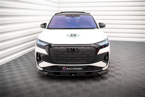 Maxton Design Front Splitter V1 Audi Q4 E Tron Sportback Mk1 Royal