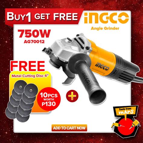 Ingco Original Industrial Angle Grinder W Super Select Electric