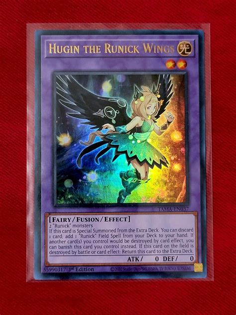 Yu Gi Oh TCG Hugin The Runick Wings Tactical Masters TAMA EN037 1st