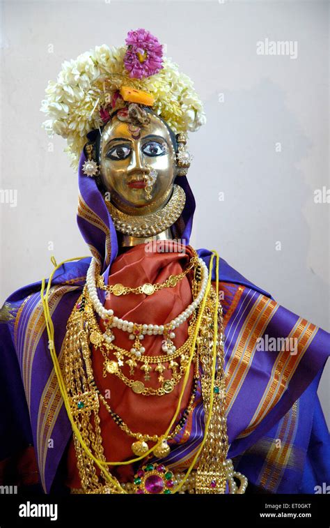 Statue Of Goddess Gauri Ganesh Ganpati Festival Bombay Mumbai