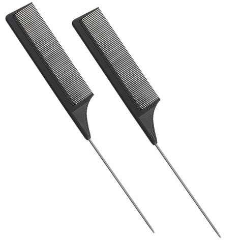 Pack Carbon Fiber Rat Tail Combs High Quality Carbon Fiber