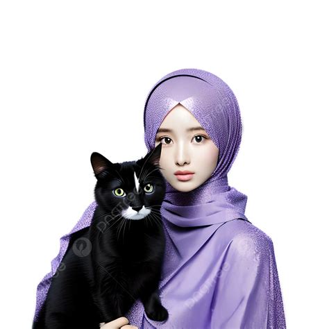 Hijab Niña Sosteniendo Pintura Ai Generado Png Ia Generado Chica