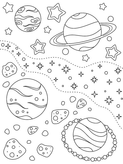 Free Space Coloring Pages