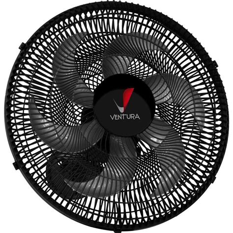 Ventilador Oscilante De Parede 50 Cm Preto Ventura 110V 220V