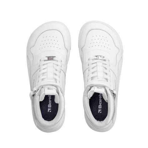 Barefoot Sneakers Barebarics Zing High Top All White Leather Be