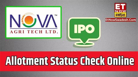 Nova Agritech Ipo Allotment Status Check Online On Bse India Bigshare