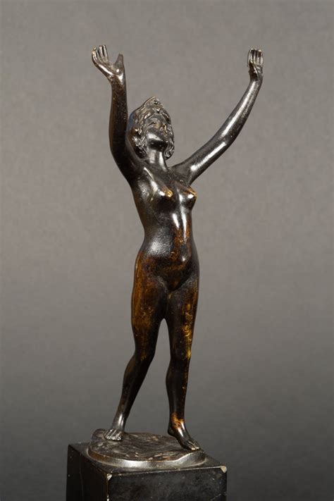 Proantic Naked Woman Bronze Reni Palmier Art Nouveau France Circ