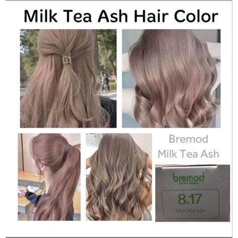 Milk Tea Ash Hair Color Set Bremod Cocoa Butter Premium Series