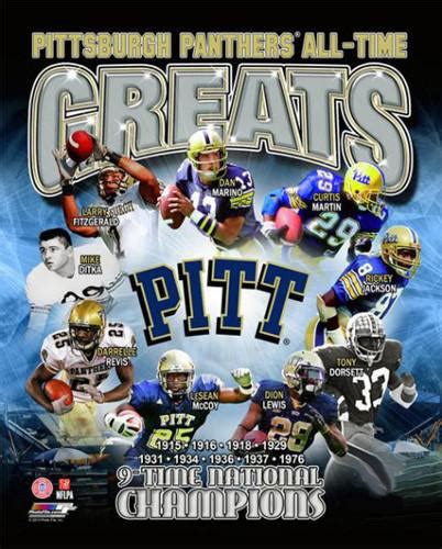 Pitt Panthers All Time Greats 9 Legends 9 Championships Premium