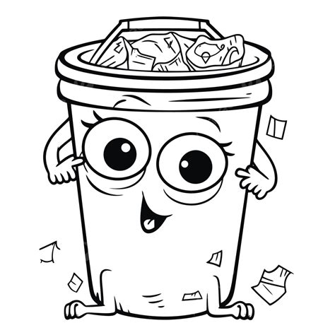 Recycling Bin Coloring Sheets For Kindergarten Coloring Pages