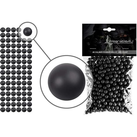 Wearable4U New Reusable Training Soft Rubber Balls 250 pack .68 Caliber (Black Color) - Walmart ...