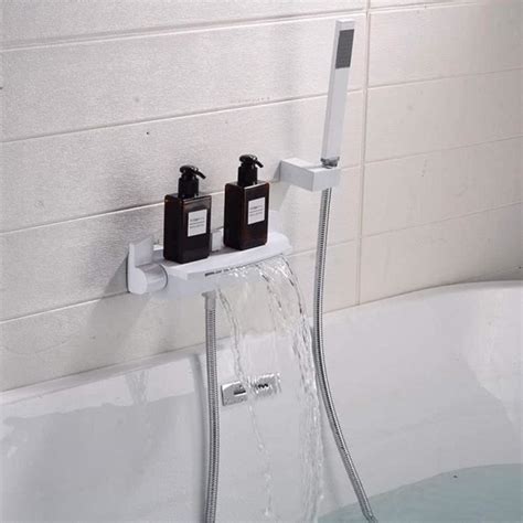 AJW Robinet Baignoire Cascade Eau Chaude Et Froide Mitigeur Douchette