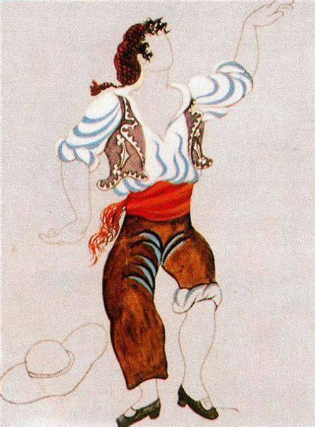 Costume Design For Ballet Tricorne 1917 Pablo Picasso