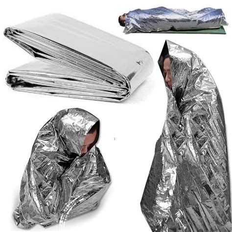 1pcs Outdoor Waterproof Emergency Survival Rescue Blanket Foil Thermal First Aid Sliver Rescue