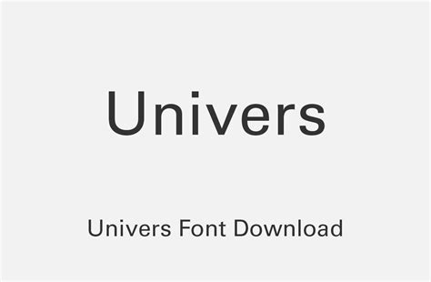 Univers Font Family - Dafont Free