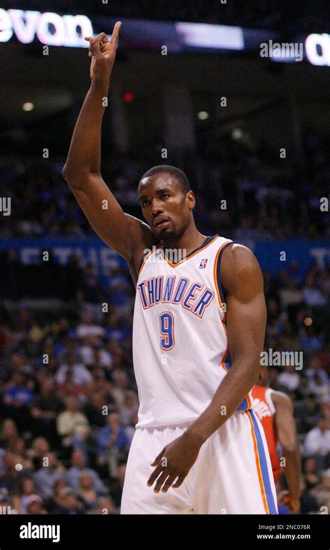 Oklahoma City Thunder Forward Serge Ibaka Of Republic Of Congo In An