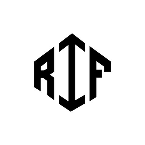 Le Logo Rif En Forme De Lettre Avec Forme De Polygone Rif De Forme De