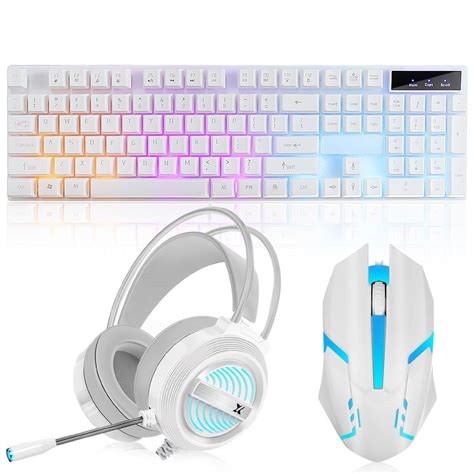 Blue 87 Keys USB Wired Gaming Keyboard, Pastel Lighting Keyboard ...