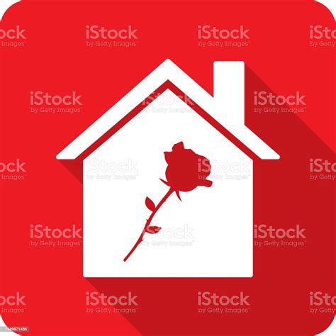 House Rose Icon Silhouette Stock Illustration Download Image Now