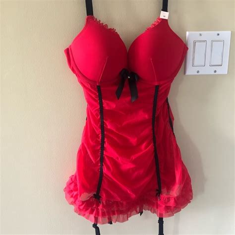 La Senza Intimates And Sleepwear Red And Black Lingerie Set Poshmark