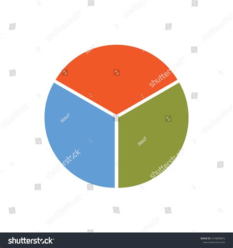 Circle Divided Into Three Equal Segments Stock Vector Royalty Free