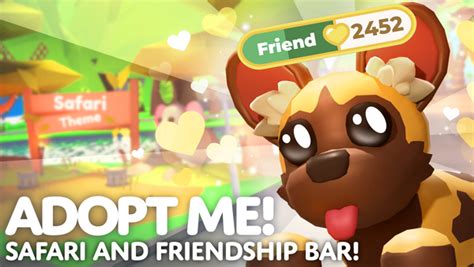 Friendship Bar Safari Theme Update Notes Adopt Me