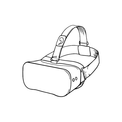 Premium Vector Vector Linear Engraving Of Vr Glasses