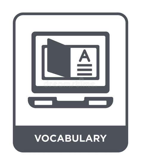 Vocabulary Icon In Trendy Design Style Vocabulary Icon Isolated On