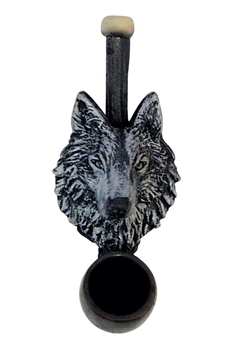 Small Wolf Head Hand Pipe Dry Pipes