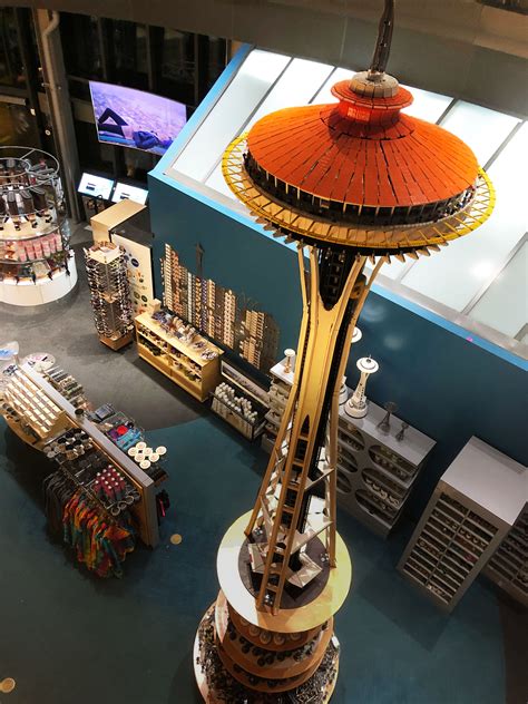 14 Foot Lego Space Needle Replica Arrives At Iconic Landmark Seattle