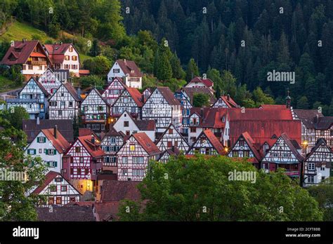 Half Timbered Houses In Schiltach On A Summer Evening Schiltach Is A