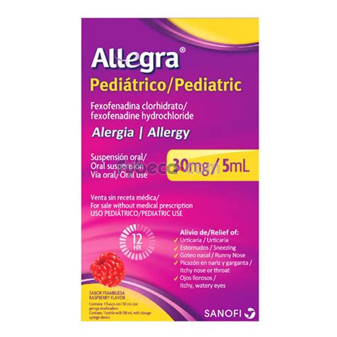 Allegra Pediátrico 30 Mg Suspensión Oral 150 Ml Fybeca