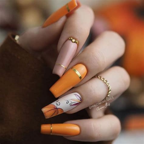 Pumpkin Nail Designs Pumpkin Nail Art Orange Nail Designs Fall Nail Art Designs Simple Fall