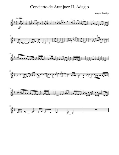 Concierto De Aranjuez Piano Sheet Music Pdf