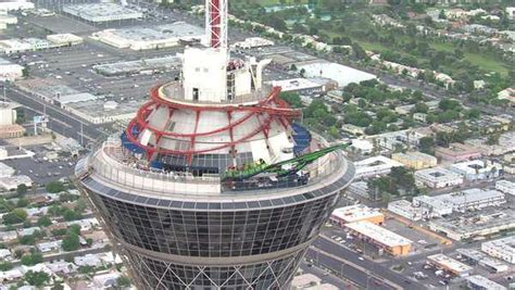 Las Vegas City Roller Coaster. A roller coaster on top of the hotel in Las Vegas. - Stock Video ...