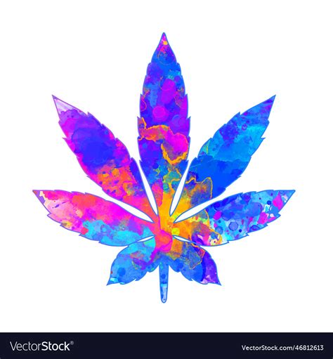 Cannabis marijuana leaf weed Royalty Free Vector Image