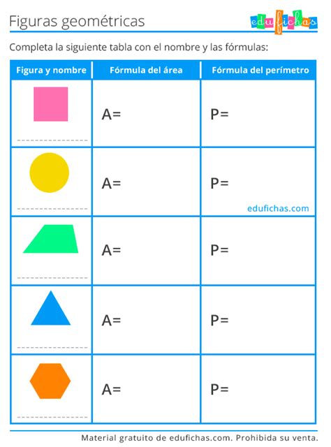 Ejercicio De Areas Y Perimetros De Figuras Geometricas Area Y Pe